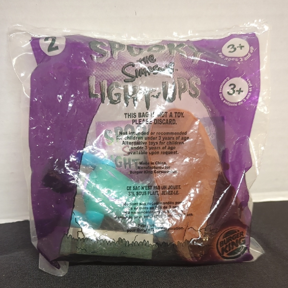 4/$20 Simpsons Spooky Light Up Burger King Toy NEW